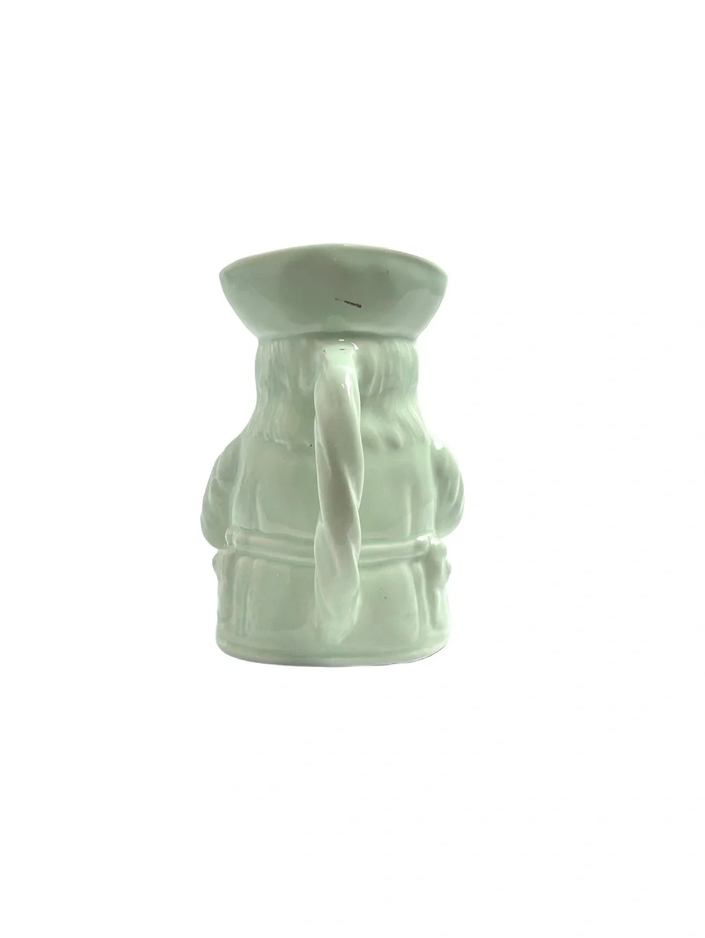 Antique Thomas Cone Pottery “Toby Jug” in Light Green